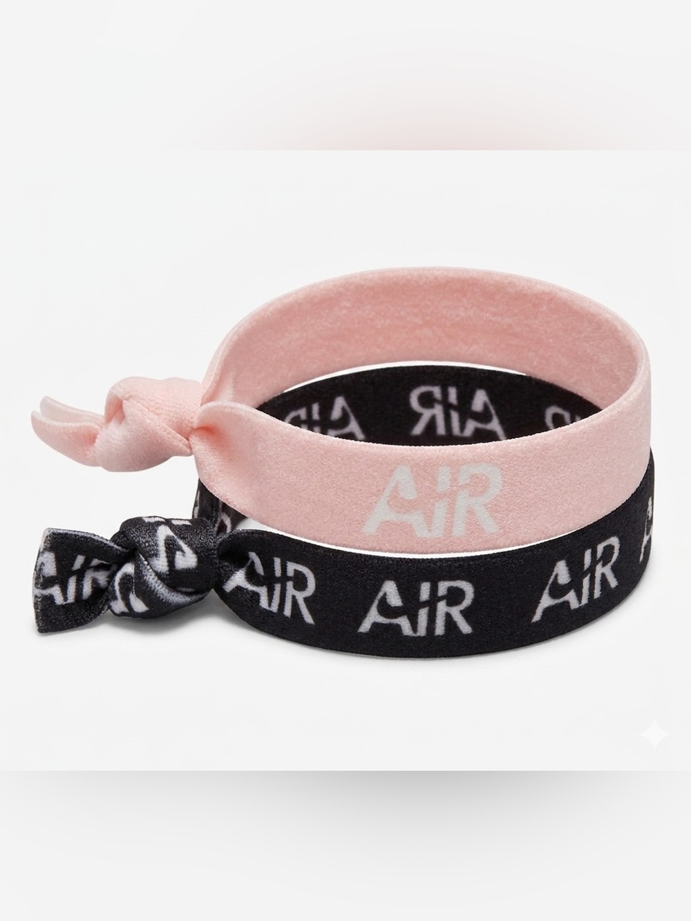 Nike Elastic Knot Hair Ties - Pink and Black